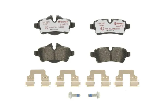 Bremsbelagsatz, Scheibenbremse Hinterachse BREMBO P 06 052X Bild Bremsbelagsatz, Scheibenbremse Hinterachse BREMBO P 06 052X