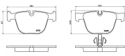 Bremsbelagsatz, Scheibenbremse Hinterachse BREMBO P 06 053