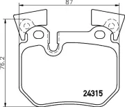Bremsbelagsatz, Scheibenbremse Hinterachse BREMBO P 06 059