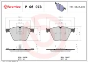 Bremsbelagsatz, Scheibenbremse BREMBO P 06 073