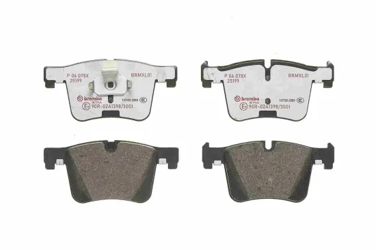 Bremsbelagsatz, Scheibenbremse Vorderachse BREMBO P 06 075X Bild Bremsbelagsatz, Scheibenbremse Vorderachse BREMBO P 06 075X