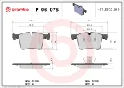 Bremsbelagsatz, Scheibenbremse Vorderachse BREMBO P 06 075