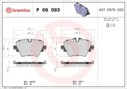 Bremsbelagsatz, Scheibenbremse BREMBO P 06 093