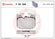 Bremsbelagsatz, Scheibenbremse BREMBO P 06 099