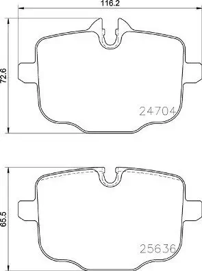 Bremsbelagsatz, Scheibenbremse BREMBO P 06 101 Bild Bremsbelagsatz, Scheibenbremse BREMBO P 06 101