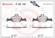 Bremsbelagsatz, Scheibenbremse BREMBO P 06 107