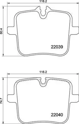 Bremsbelagsatz, Scheibenbremse BREMBO P 06 109