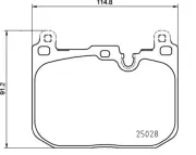 Bremsbelagsatz, Scheibenbremse Vorderachse BREMBO P 06 110
