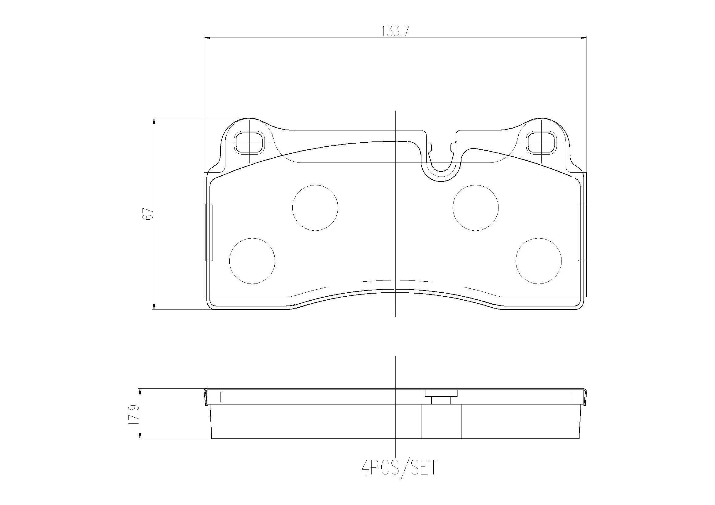 Bremsbelagsatz, Scheibenbremse Hinterachse BREMBO P 06 111