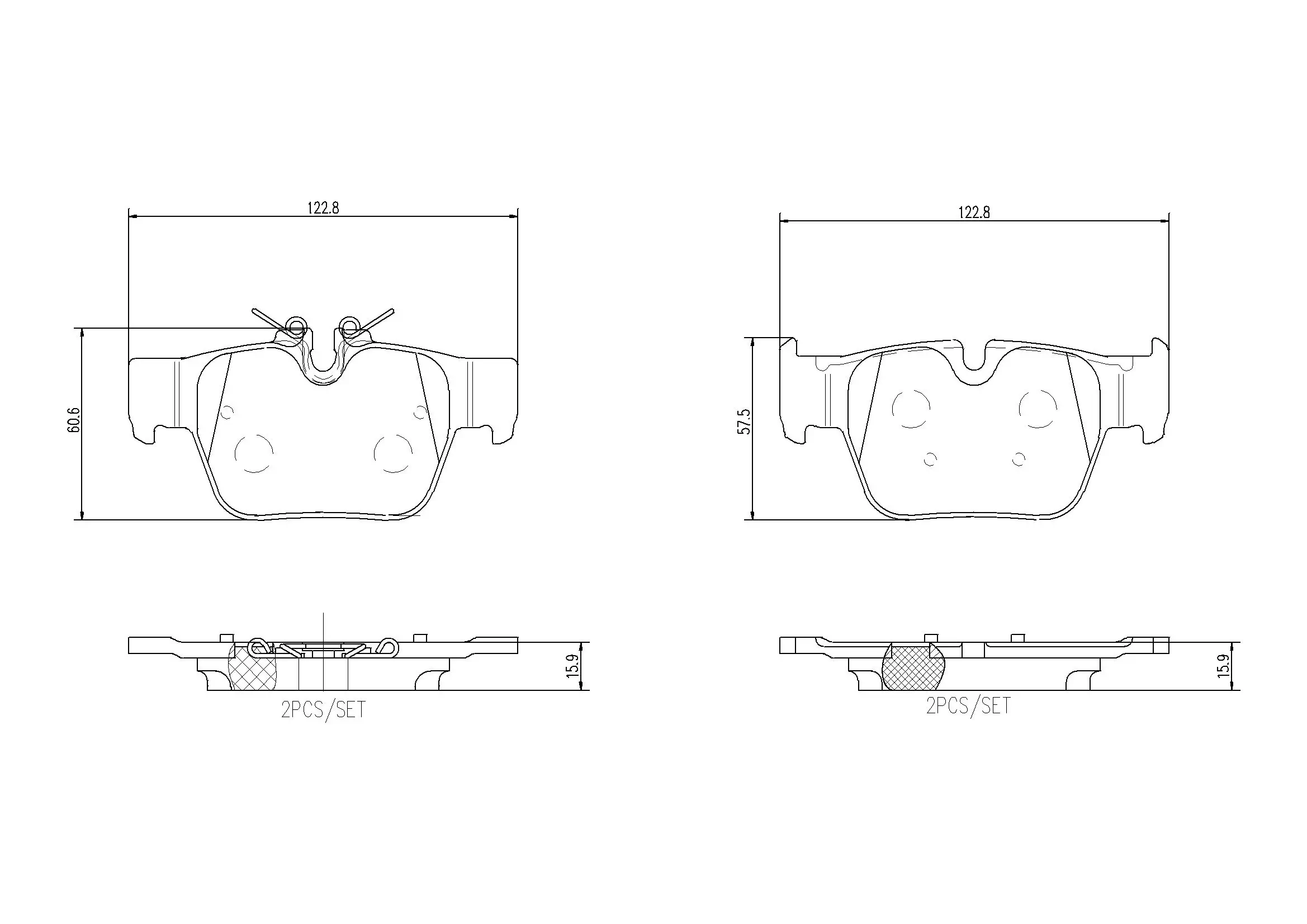 Bremsbelagsatz, Scheibenbremse BREMBO P 06 117