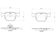 Bremsbelagsatz, Scheibenbremse Hinterachse BREMBO P 06 118