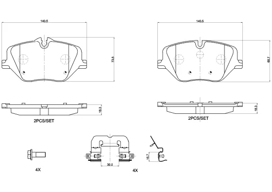Bremsbelagsatz, Scheibenbremse BREMBO P 06 121 Bild Bremsbelagsatz, Scheibenbremse BREMBO P 06 121