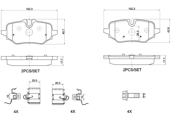 Bremsbelagsatz, Scheibenbremse BREMBO P 06 122 Bild Bremsbelagsatz, Scheibenbremse BREMBO P 06 122