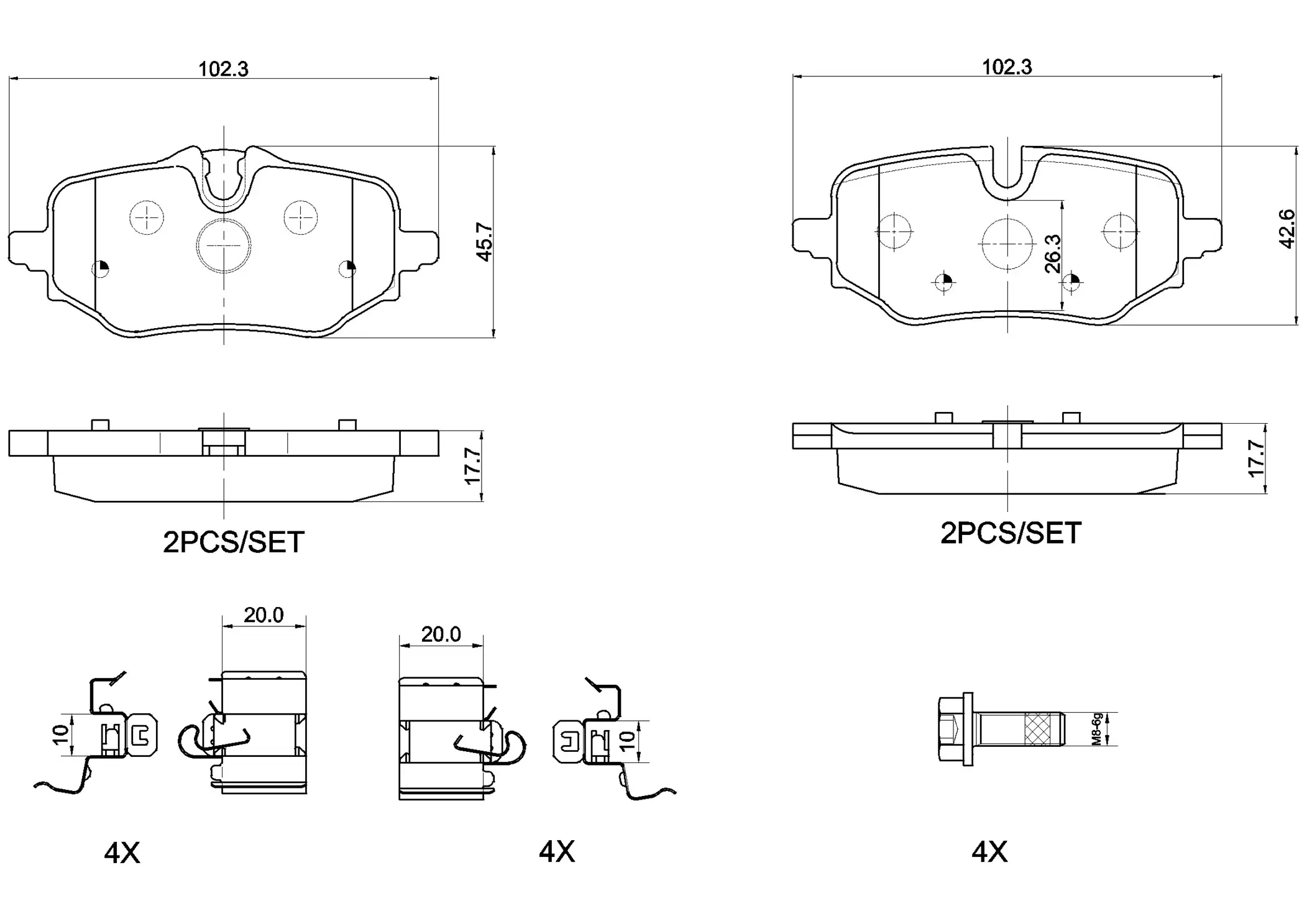 Bremsbelagsatz, Scheibenbremse BREMBO P 06 122