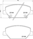 Bremsbelagsatz, Scheibenbremse Vorderachse BREMBO P 07 007