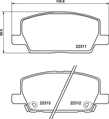 Bremsbelagsatz, Scheibenbremse Vorderachse BREMBO P 07 012