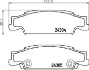 Bremsbelagsatz, Scheibenbremse Hinterachse BREMBO P 09 007