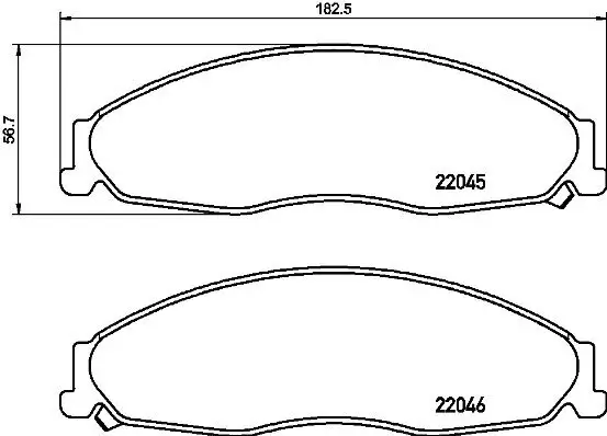 Bremsbelagsatz, Scheibenbremse Vorderachse BREMBO P 09 011