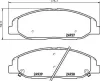 Bremsbelagsatz, Scheibenbremse Vorderachse BREMBO P 09 016