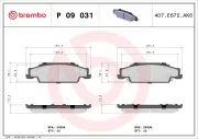 Bremsbelagsatz, Scheibenbremse BREMBO P 09 031