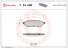 Bremsbelagsatz, Scheibenbremse Hinterachse BREMBO P 10 008 Bild Bremsbelagsatz, Scheibenbremse Hinterachse BREMBO P 10 008