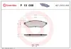 Bremsbelagsatz, Scheibenbremse Hinterachse BREMBO P 10 008 Bild Bremsbelagsatz, Scheibenbremse Hinterachse BREMBO P 10 008