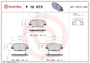 Bremsbelagsatz, Scheibenbremse BREMBO P 10 073