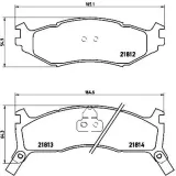 Bremsbelagsatz, Scheibenbremse Vorderachse BREMBO P 11 006