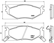 Bremsbelagsatz, Scheibenbremse Vorderachse BREMBO P 11 007