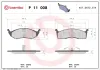 Bremsbelagsatz, Scheibenbremse Vorderachse BREMBO P 11 008 Bild Bremsbelagsatz, Scheibenbremse Vorderachse BREMBO P 11 008