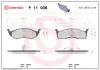 Bremsbelagsatz, Scheibenbremse Vorderachse BREMBO P 11 008 Bild Bremsbelagsatz, Scheibenbremse Vorderachse BREMBO P 11 008