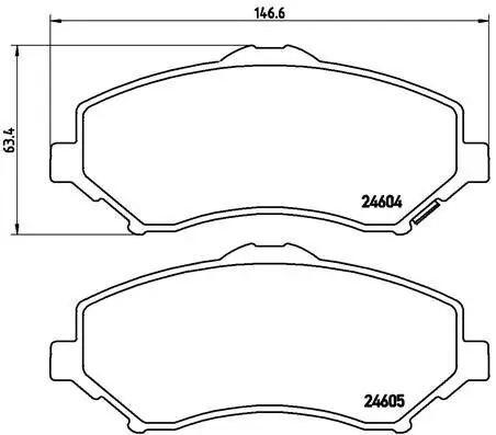 Bremsbelagsatz, Scheibenbremse Vorderachse BREMBO P 11 022 Bild Bremsbelagsatz, Scheibenbremse Vorderachse BREMBO P 11 022