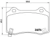 Bremsbelagsatz, Scheibenbremse Hinterachse BREMBO P 11 024