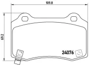 Bremsbelagsatz, Scheibenbremse Hinterachse BREMBO P 11 024