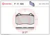 Bremsbelagsatz, Scheibenbremse Hinterachse BREMBO P 11 024 Bild Bremsbelagsatz, Scheibenbremse Hinterachse BREMBO P 11 024