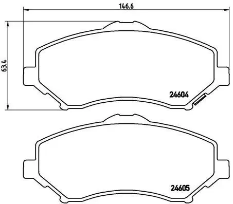 Bremsbelagsatz, Scheibenbremse Vorderachse BREMBO P 11 025 Bild Bremsbelagsatz, Scheibenbremse Vorderachse BREMBO P 11 025