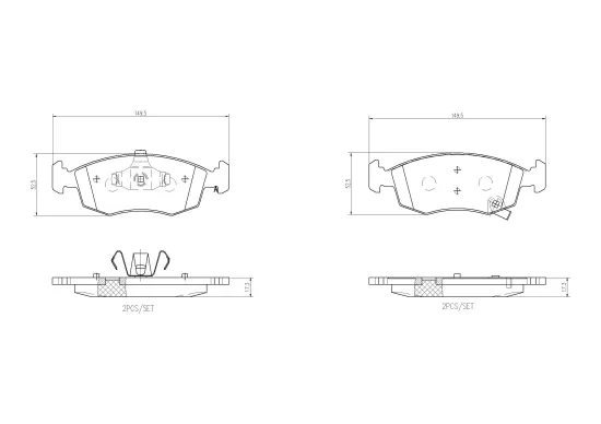 Bremsbelagsatz, Scheibenbremse BREMBO P 11 031 Bild Bremsbelagsatz, Scheibenbremse BREMBO P 11 031