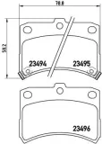 Bremsbelagsatz, Scheibenbremse Vorderachse BREMBO P 16 009
