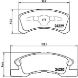 Bremsbelagsatz, Scheibenbremse Vorderachse BREMBO P 16 011