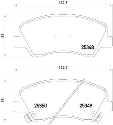 Bremsbelagsatz, Scheibenbremse Vorderachse BREMBO P 18 025X