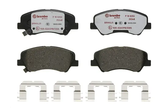 Bremsbelagsatz, Scheibenbremse Vorderachse BREMBO P 18 025X Bild Bremsbelagsatz, Scheibenbremse Vorderachse BREMBO P 18 025X