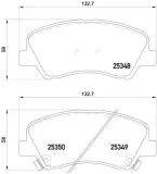 Bremsbelagsatz, Scheibenbremse BREMBO P 18 025X