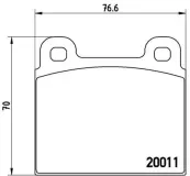 Bremsbelagsatz, Scheibenbremse BREMBO P 23 001