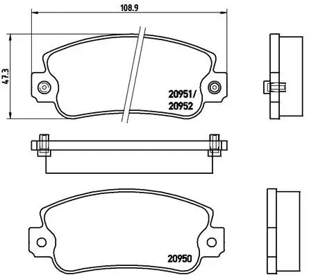 Bremsbelagsatz, Scheibenbremse BREMBO P 23 013