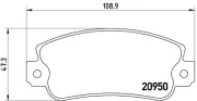 Bremsbelagsatz, Scheibenbremse BREMBO P 23 021