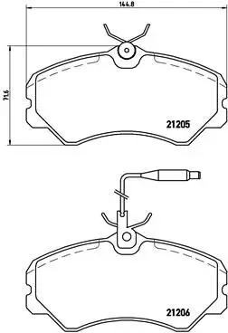 Bremsbelagsatz, Scheibenbremse Vorderachse BREMBO P 23 023 Bild Bremsbelagsatz, Scheibenbremse Vorderachse BREMBO P 23 023