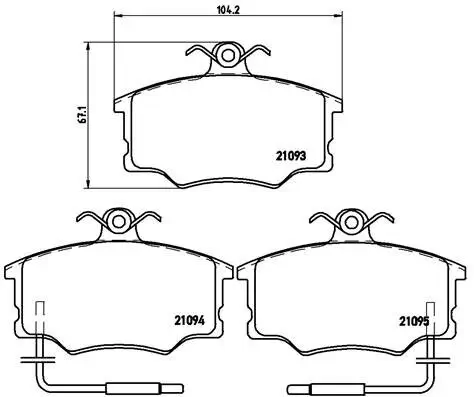 Bremsbelagsatz, Scheibenbremse BREMBO P 23 034 Bild Bremsbelagsatz, Scheibenbremse BREMBO P 23 034