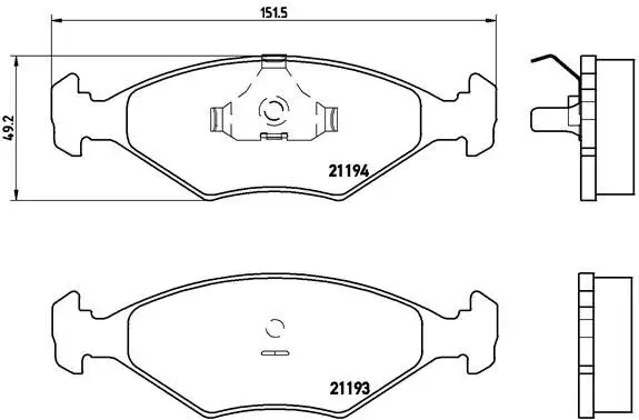 Bremsbelagsatz, Scheibenbremse BREMBO P 23 040