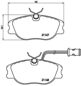 Bremsbelagsatz, Scheibenbremse Vorderachse BREMBO P 23 041