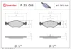 Bremsbelagsatz, Scheibenbremse Vorderachse BREMBO P 23 055 Bild Bremsbelagsatz, Scheibenbremse Vorderachse BREMBO P 23 055